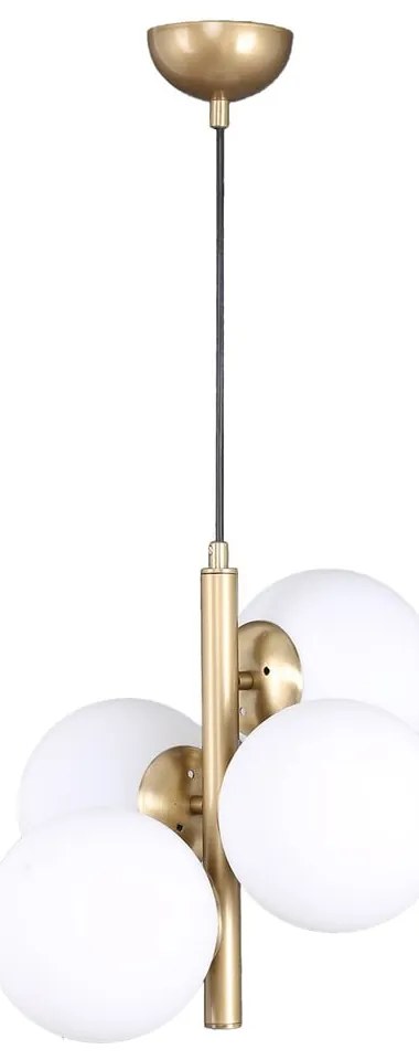Biele/v zlatej farbe závesné svietidlo so skleneným tienidlom ø 15 cm Forte – Squid Lighting
