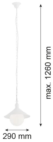 Argon 3296 - Vonkajšie luster ERBA BIS 1xE27/60W/230V