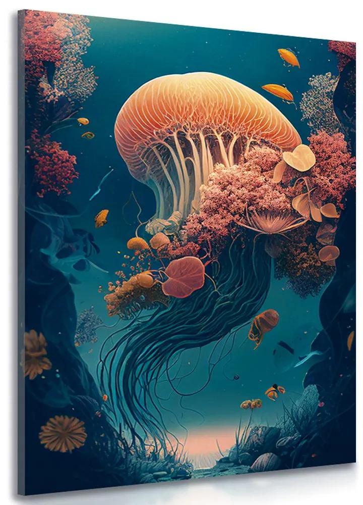 Obraz surrealistická medúza Varianta: 40x60