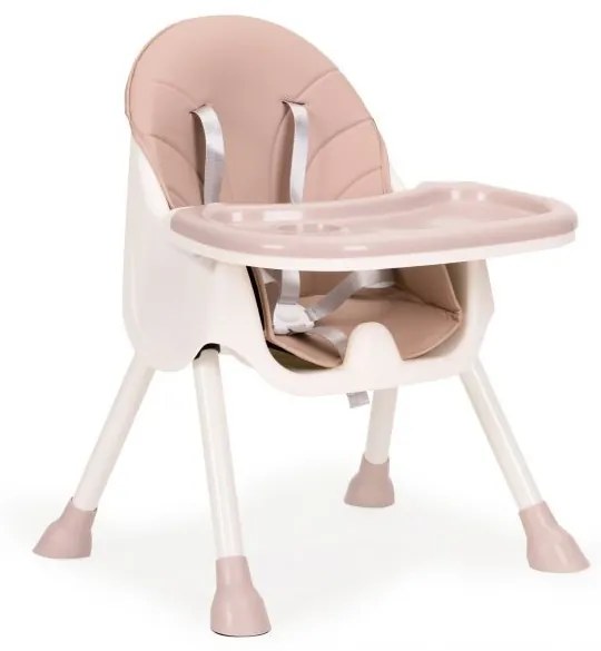 Ružová jedálenská stolička pre deti do 3r.