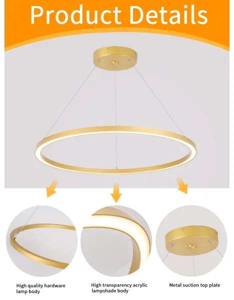 Immax NEO 07159-G80 - LED Stmievateľný luster FINO LED/60W/230V Tuya zlatá + DO