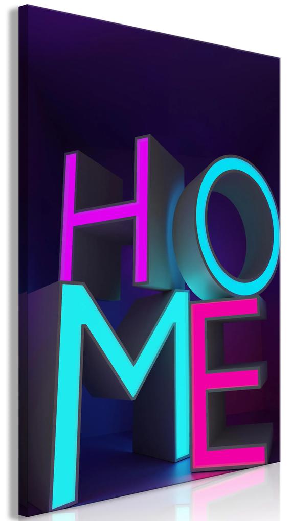 Artgeist Obraz - Home Neon (1 Part) Vertical Veľkosť: 20x30, Verzia: Na talianskom plátne