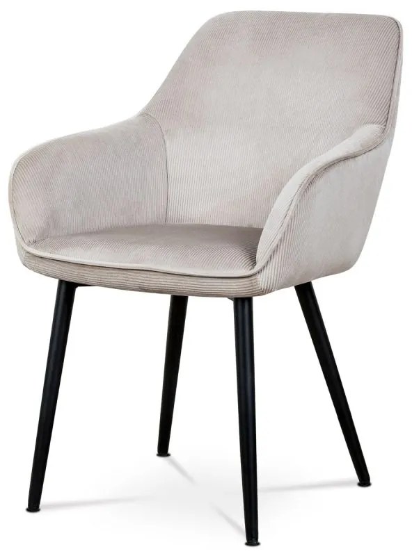 Stolička v industriálnom dizajne v lanýžovej farbe