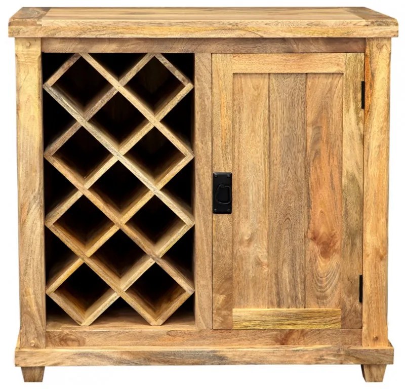 Barová skriňa Devi 90x90x45 indický masív mango Mango natural