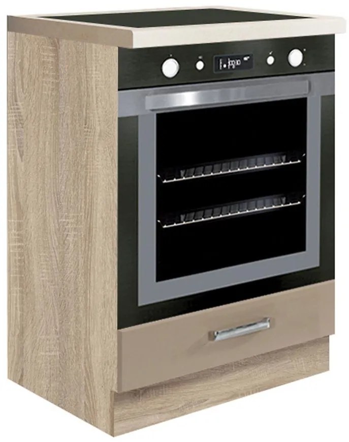 Kuchynská skrinka Premio 17D sonoma/cappuccino