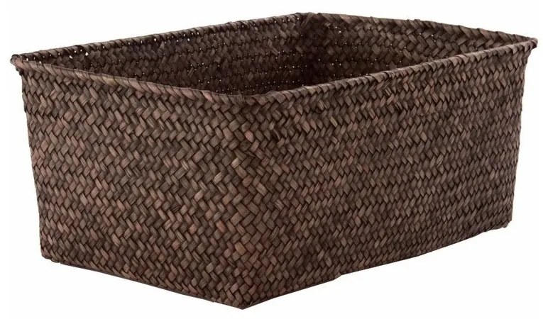 Pletený košík Compactor 30 x 20 x 13 cm, tmavo hnedá