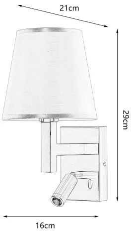Brilagi - LED Nástenná lampa DEYA 1xE14/40W/230V + LED/3W čierna
