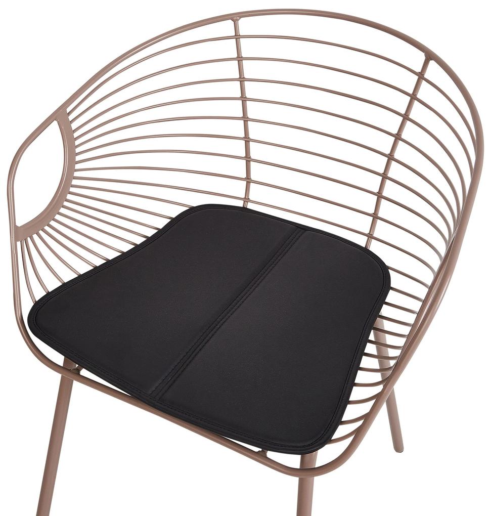 Sada 2 kovových dizajnových stoličiek béžová HOBACK Beliani