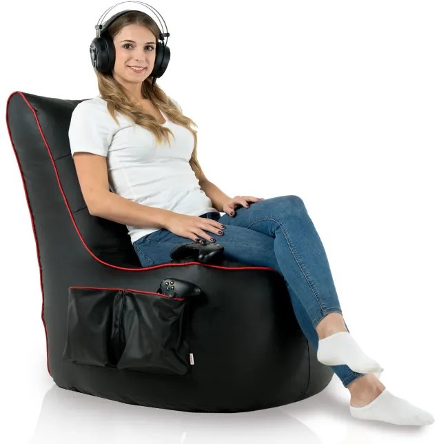 Kreslo GAMING - čierna ekokoža