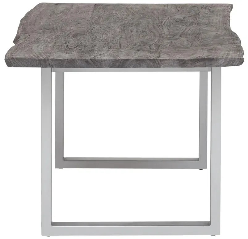 furniture-nabytek.cz - Masivní jídelní stůl Bullwer z akácie, lakovaný, šedý – 200×100 cm