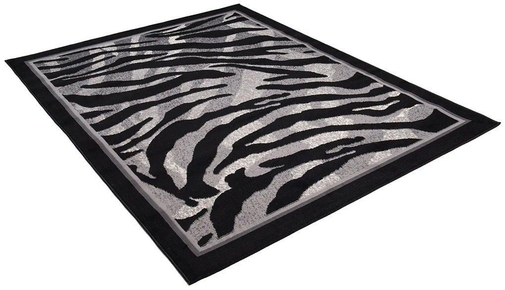 Koberec 6601C BLACK CHEAP PP CRM Veľkosť: 130x190cm