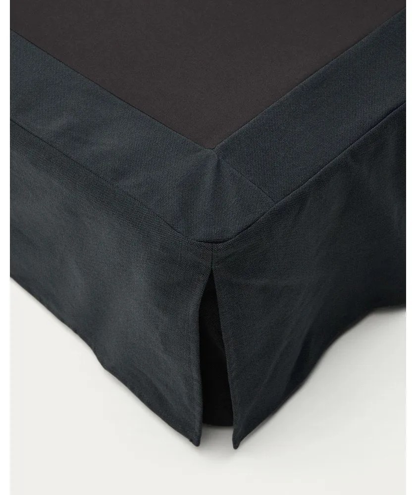 Antracitová čalúnená dvojlôžková posteľ 150x190 cm Jaira – Kave Home