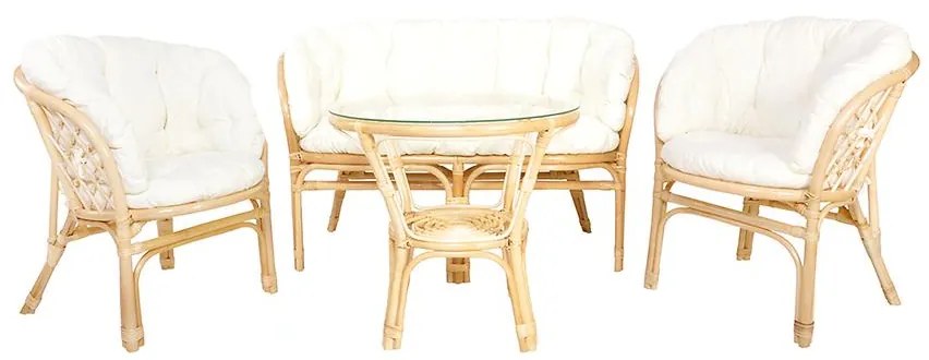 Komplet ratanový Tropicana natural/béžová