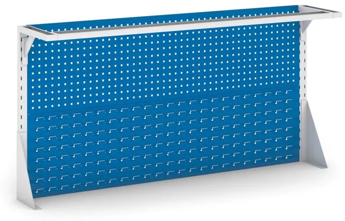 Nadstavba na stôl GB 1800 mm, dierovaný plech na náradie a plastové boxy