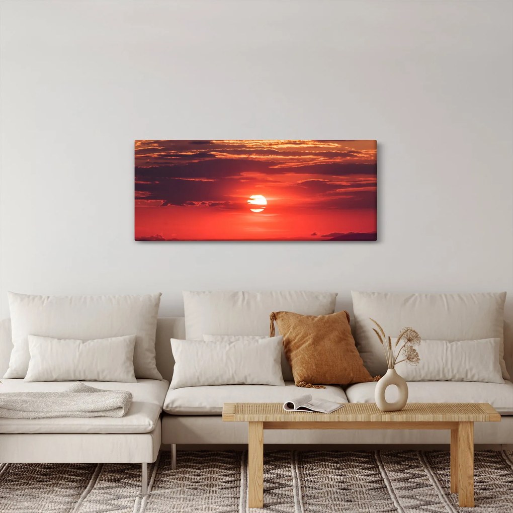 Obraz farebného slnka (120x50 cm)