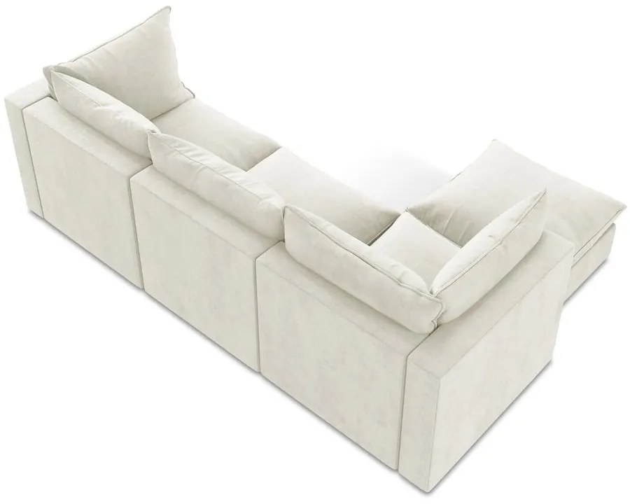 Béžová rohová pohovka (ľavý roh/s leňoškou) Manao – Makamii