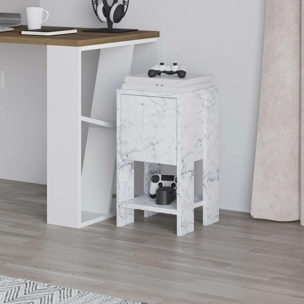 Nočný stolík Ema Carrara Marble