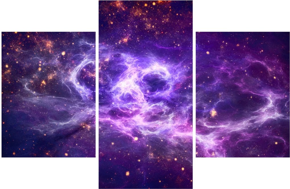 Obraz - Fialový vesmír (90x60 cm)