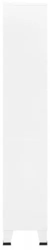 vidaXL Priemyselná knižnica biela 80x32x180 cm oceľová-