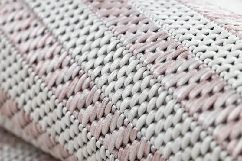Dywany Łuszczów Kusový koberec Sion Sisal Labirinth 22376 pink/ecru – na von aj na doma - 140x190 cm