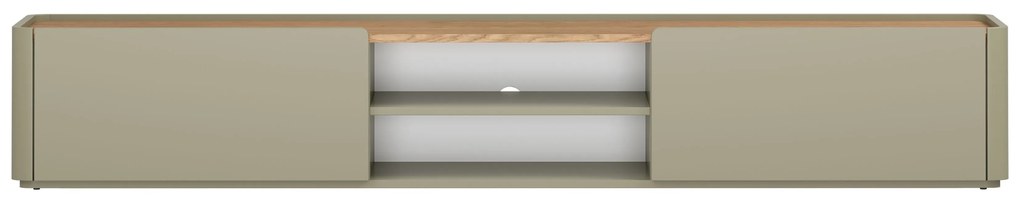 TV stolík Elivo 220 cm so zásuvkou - eukalyptus / dub baltic dune