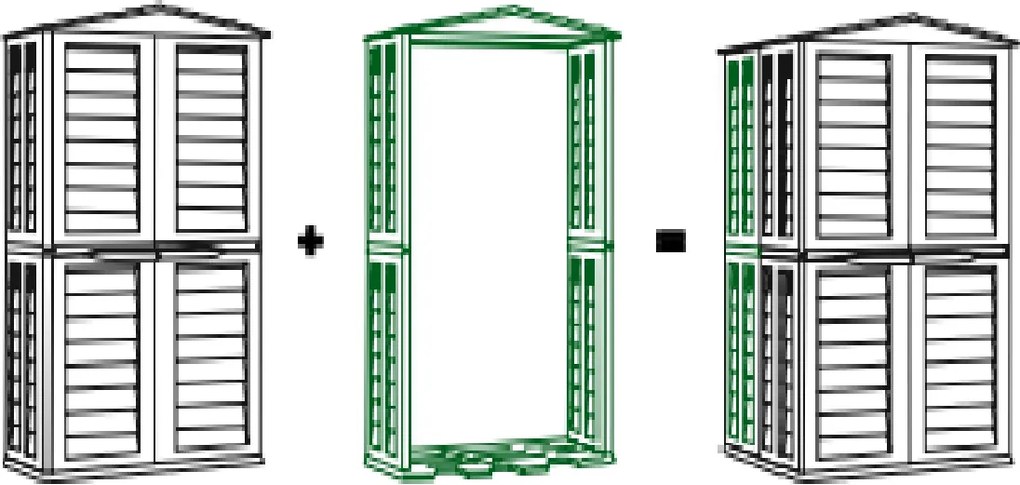 ARTPLAST Záhradná modulárna zostava Garden Shed – rozširujúci modul