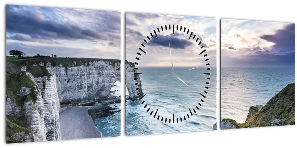 Obraz útesov (s hodinami) (90x30 cm)