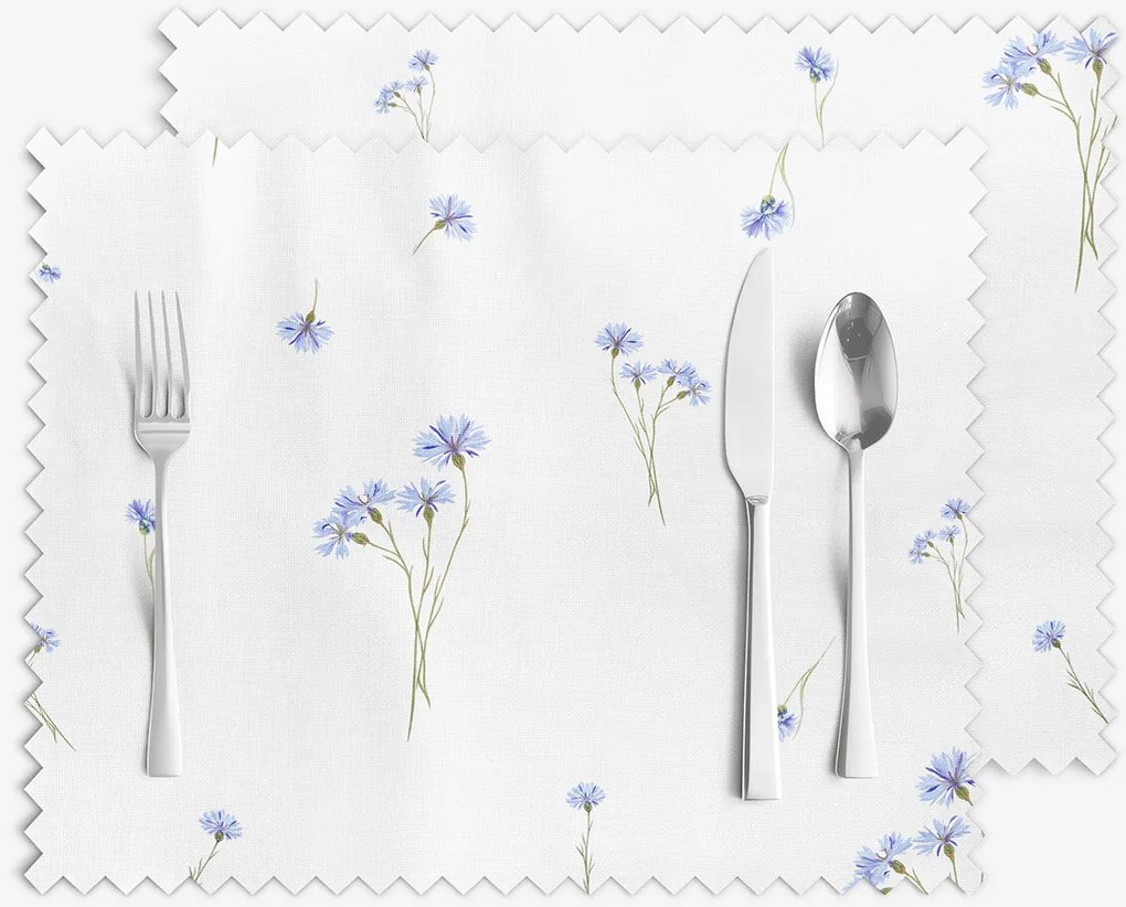 Goldea prestieranie na stôl teflónové - modré nevädze - sada 2ks 30 x 40 cm