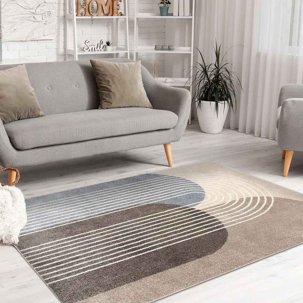 Kusový koberec Fusion 0810 beige/brown, 160x220, viacfarebná, kancelária, Dywany Łuszczów