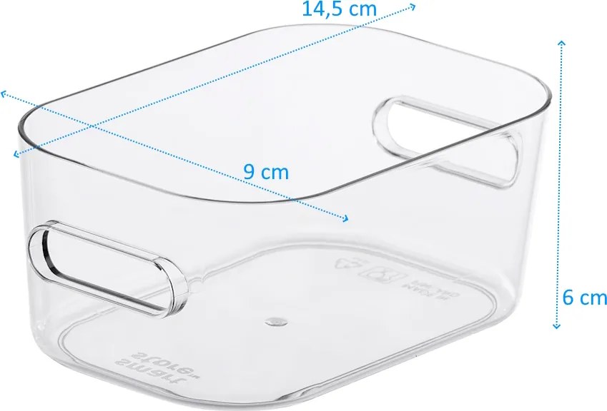 SMARTSTORE Organizér CompactClear, 0,6l (XS), 14,5 x 9,5 x 6 cm
