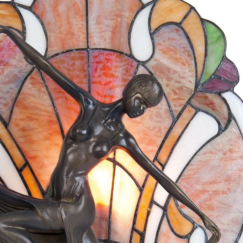 Stolná lampa Tiffany tancujúca žena Women- 35*15*44 cm E14/max 1*40W
