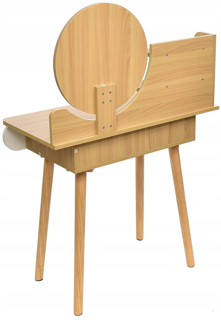 Dekorstudio Toaletný stolík SCANDI biely+ svetlý buk