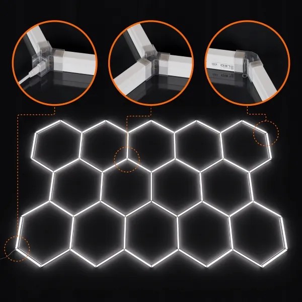 LED Stropné svietidlo LED/570W/85-265V 6500K 522x298 cm CRI 90 IP44 biela