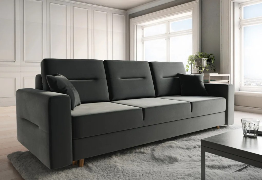 Rozkladacia čalúnená pohovka GISELA, 230x87x87, itaka 15