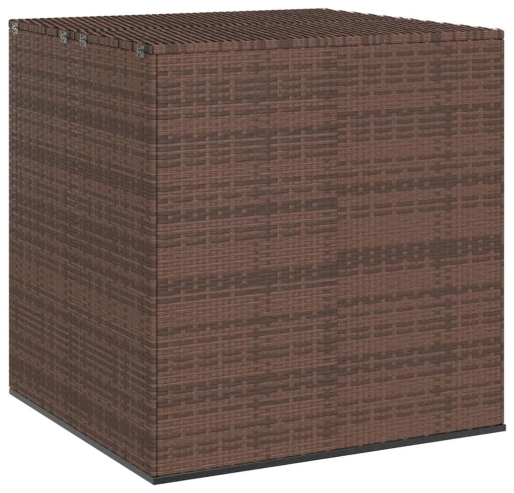 Záhradný úložný box z polyratanu 100x97,5x104 cm hnedý