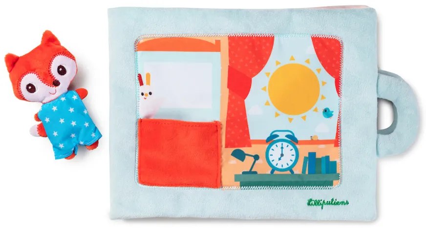 Lilliputiens - textilná didaktická knižka - Dobré ráno, líška Alice