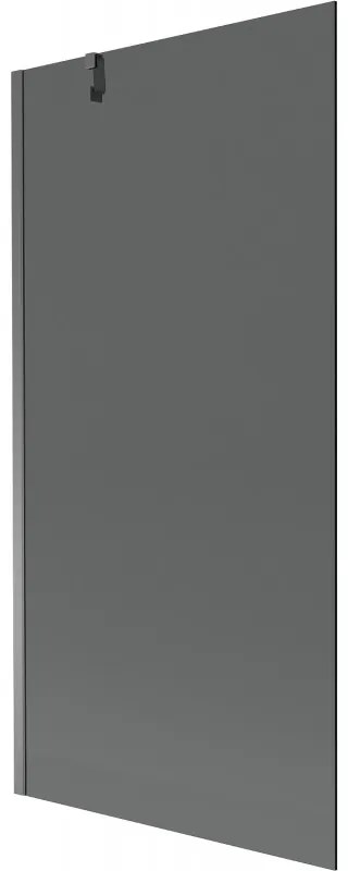 Mexen Next, 1-krídlová vaňová zástena 90 x 150 cm, 6mm šedé sklo, grafitová, 895-090-000-00-40-95
