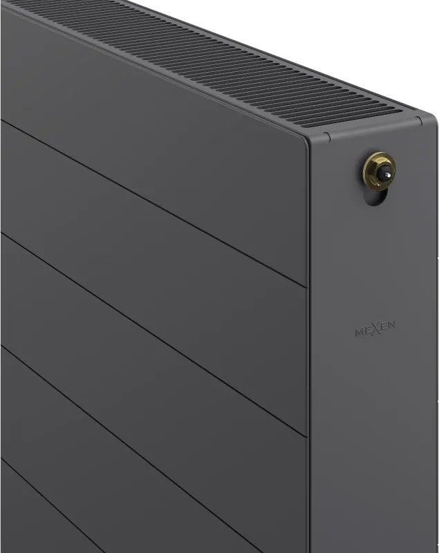 Mexen, Panelový radiátor Mexen Line CVL22 600 x 1800 mm, spodné pripojenie, 2848 W, antracit - W622L-060-180-66