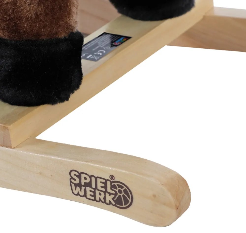 Hojdací koník hnedý so zvukovým efektom Spielwerk