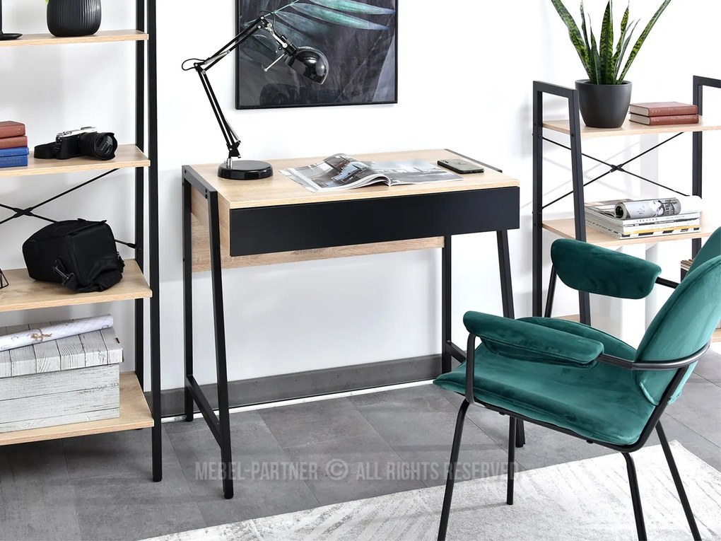 PC stolík Norway (dub + čierna). Vlastná spoľahlivá doprava až k Vám domov. 1109804