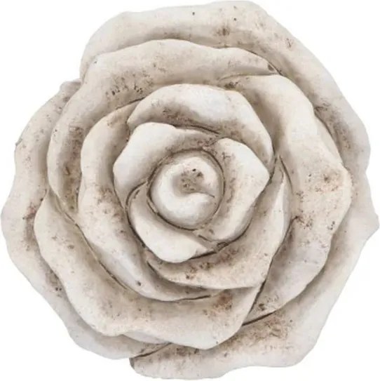 Šedá antik cementová dekorácia ruže Rose M - 11*11*11 cm