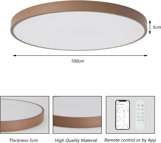 Brilagi-LED Stmievateľné svietidlo POOL SMART LED/128W/230V 100 cm Wi-Fi Tuya + diaľkový ovládač hnedá