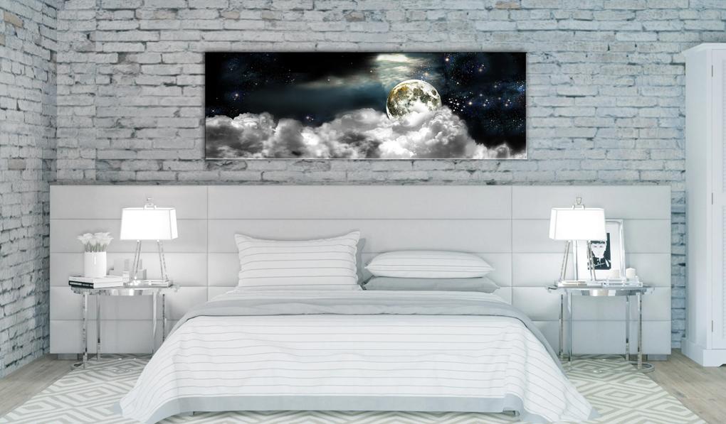 Artgeist Obraz - Moon in the Clouds Veľkosť: 135x45, Verzia: Premium Print