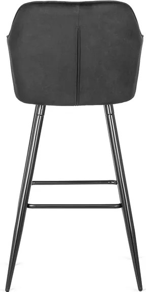 Barová stolička ANDY – čierny zamat