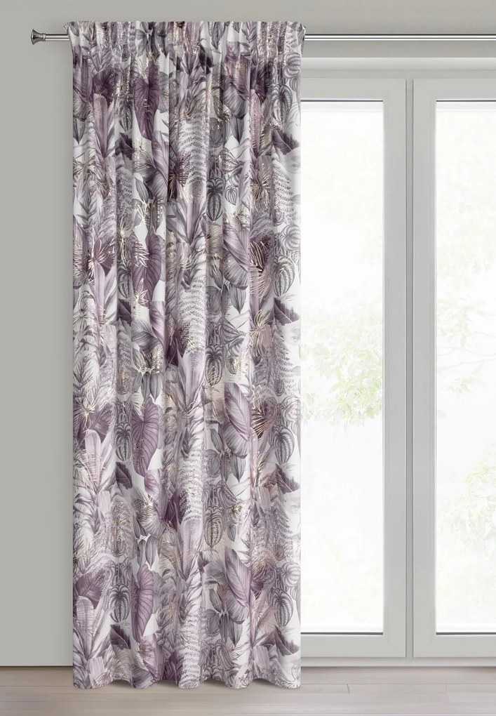 ZATEMŇOVACÍ ZÁVES NA PÁSKE DAVOS2 140X270 CM LISTY