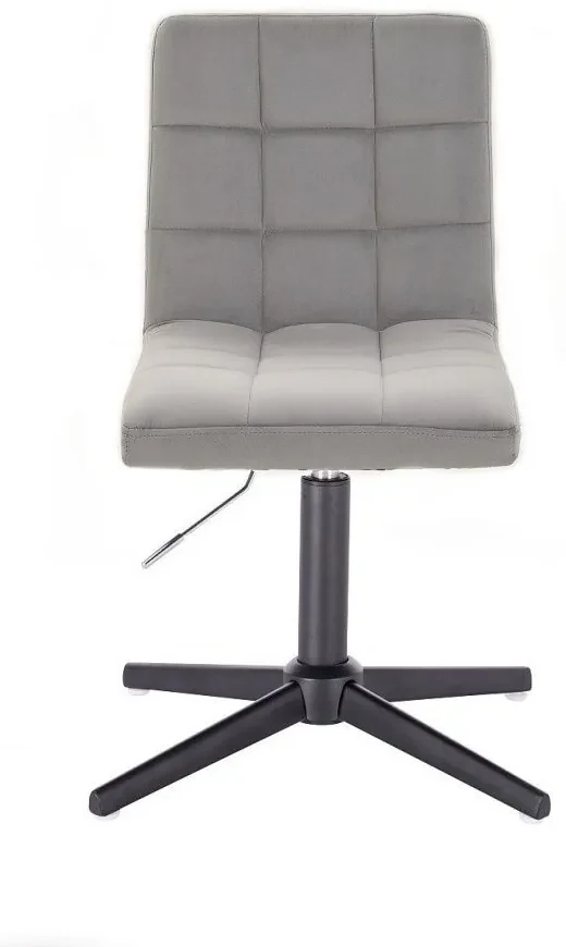 LuxuryForm DESIGN Stolička TOLEDO VELUR na čiernom kríži - svetlo šedá
