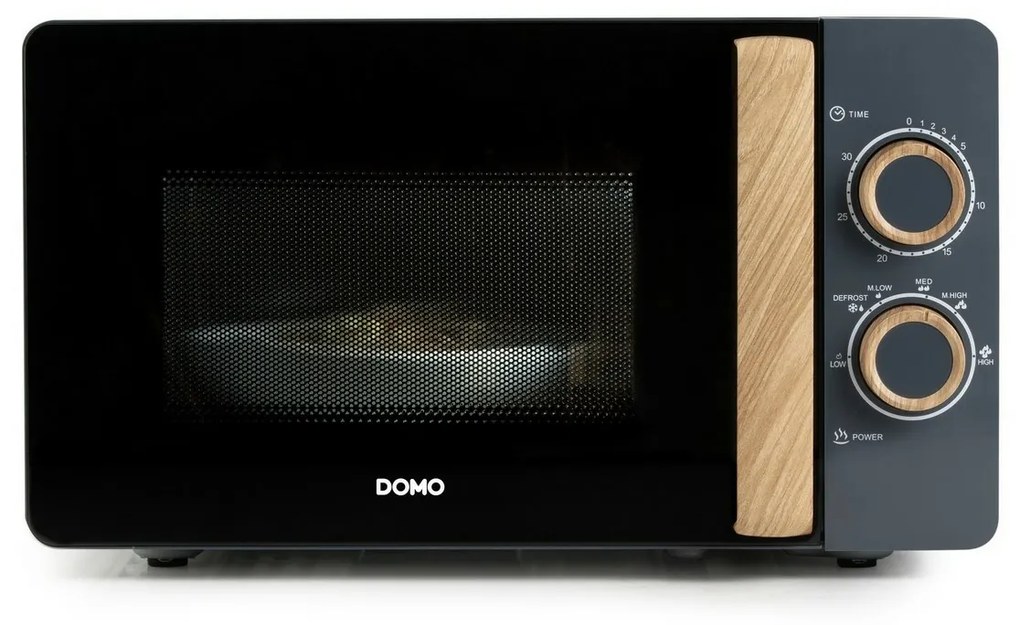DOMO DO3320 mikrovlnná rúra WOOD YOU, antracitsivá