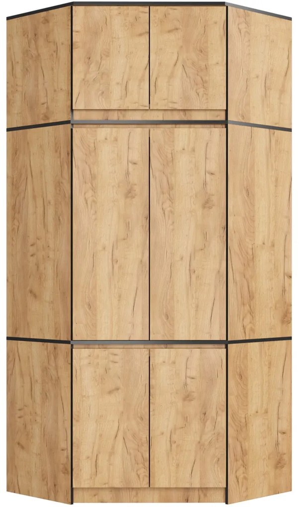 Nadstavec na rohovú šatníková skriňa CLP 100 cm dub craft