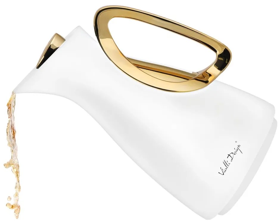 Termoska v bielo-zlatej farbe 1 l Alessia – Vialli Design