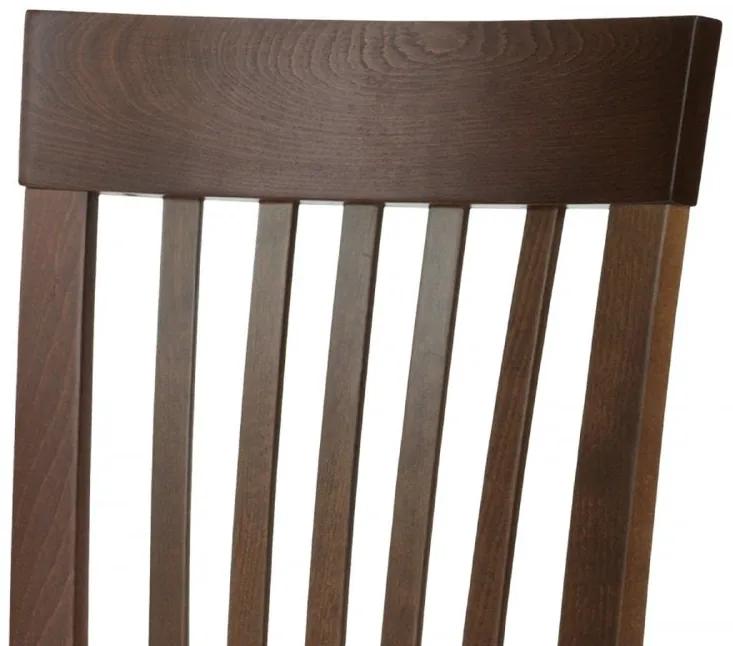 Jedálenská drevená stolička CREMA – orech, krémový poťah